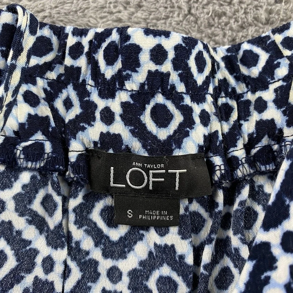LOFT‎ Jumpsuit Womens Small Navy White Boho Bohemian
